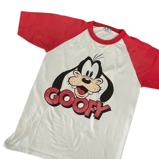 Vintage Disney Raglan Ringer Single Stitch Tee with Goofy