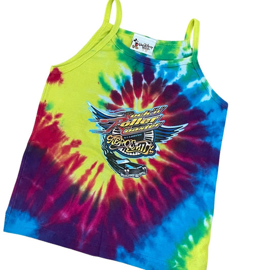 Vintage Disney X Aerosmith Rock'N'Roller Coaster Tie Dye Tank