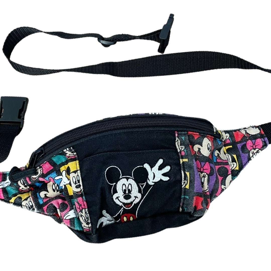 Vintage Disney Fanny Pack with Mickey Mouse and Minnie Mouse