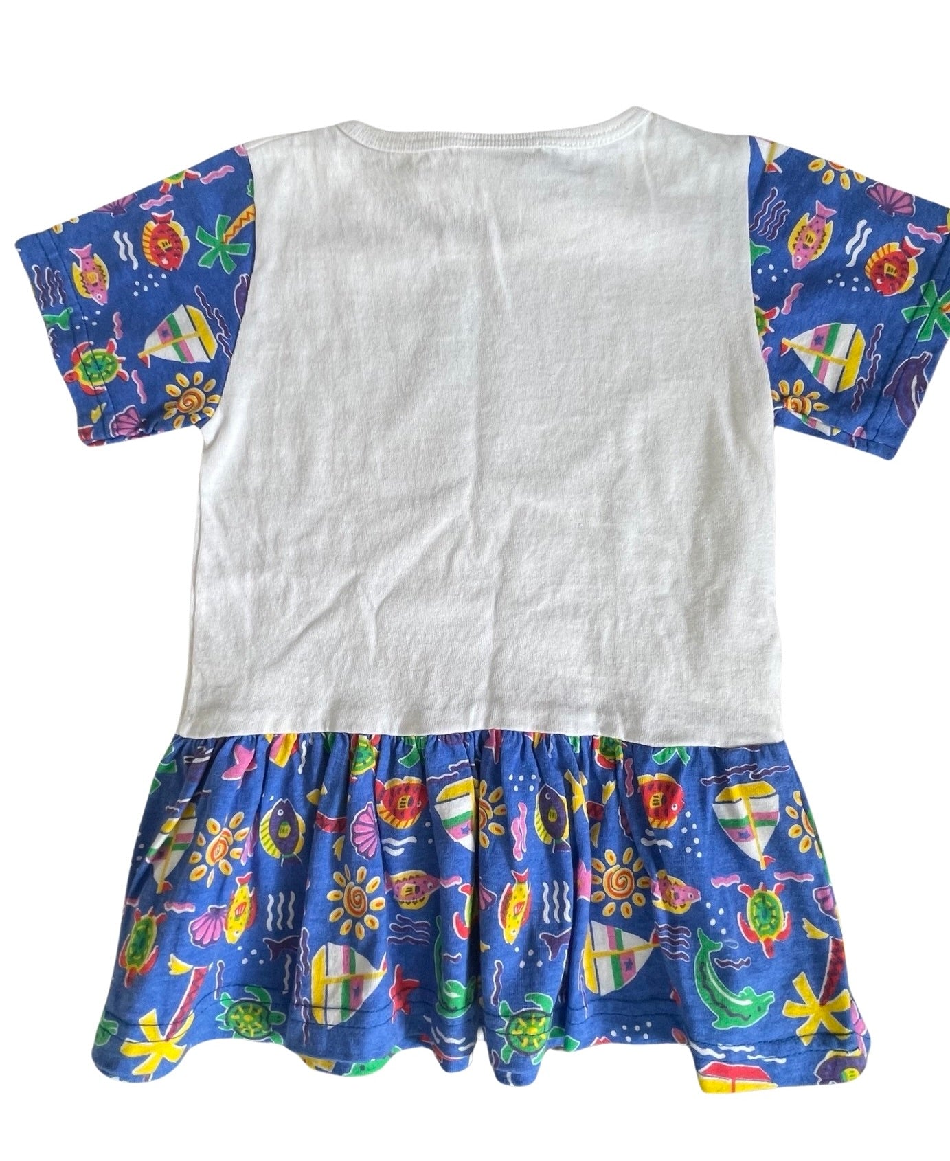 Vintage Rich Kids Fish and Beach Themed T-shirt Dress