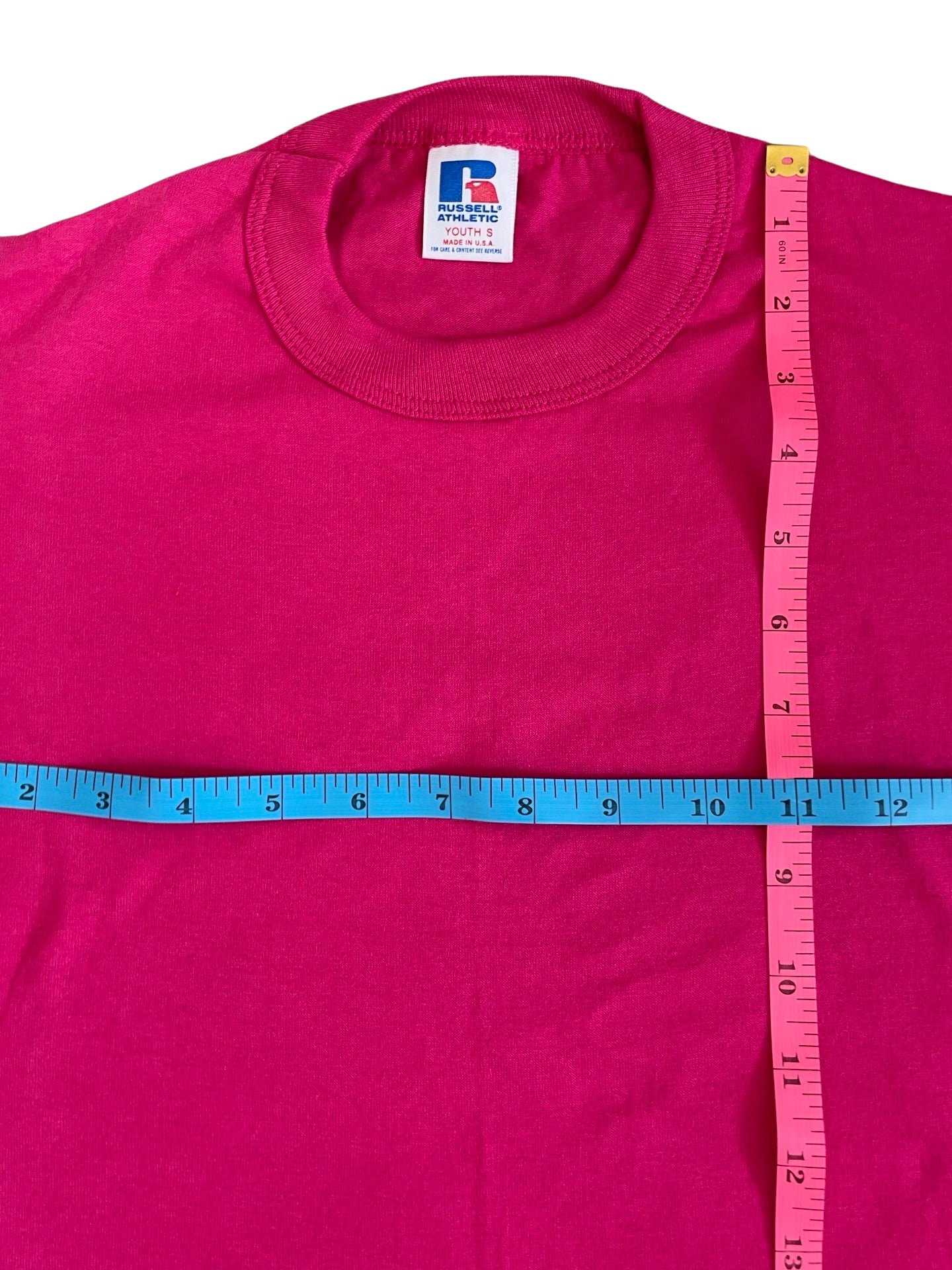 Vintage Single Stitch Russell Athletic Short Sleeve Tee in Hot Pink