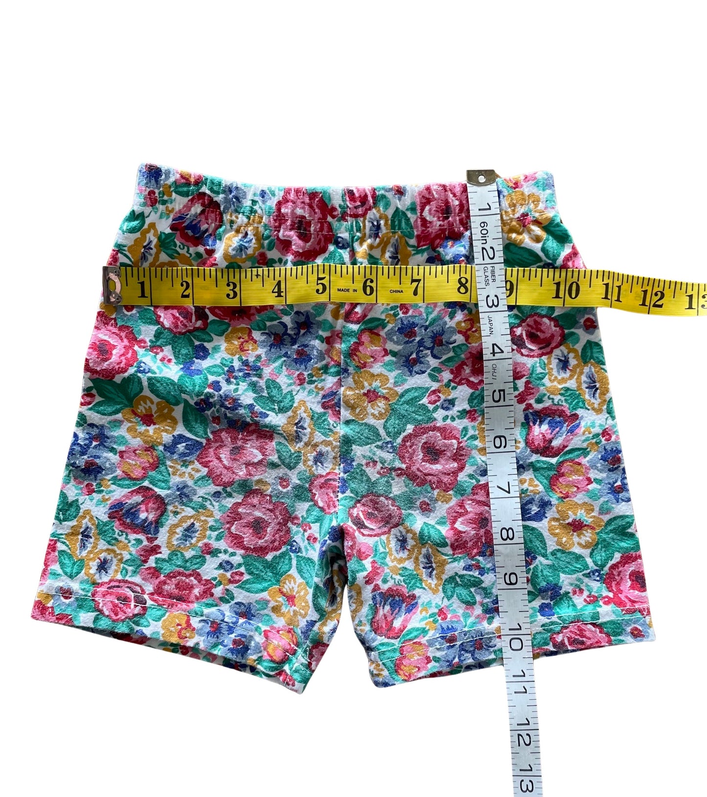 Vintage Floral Print Bike Shorts