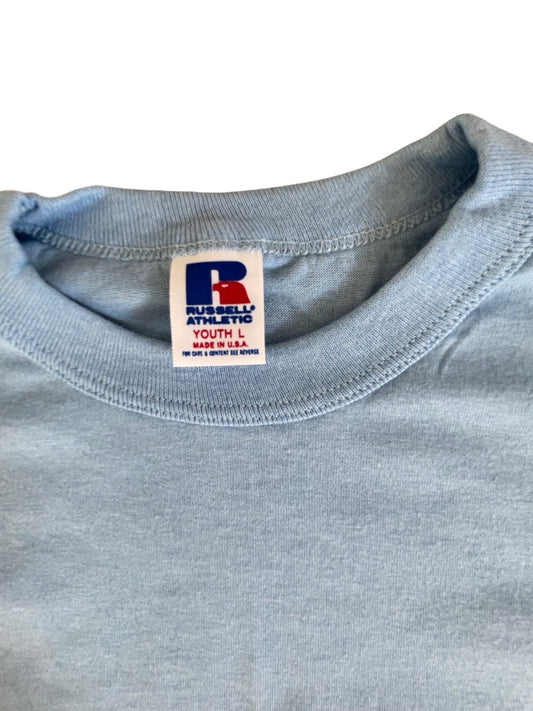 Single Stitch Vintage, USA Made, Powder Blue Tee from Russell Athletic