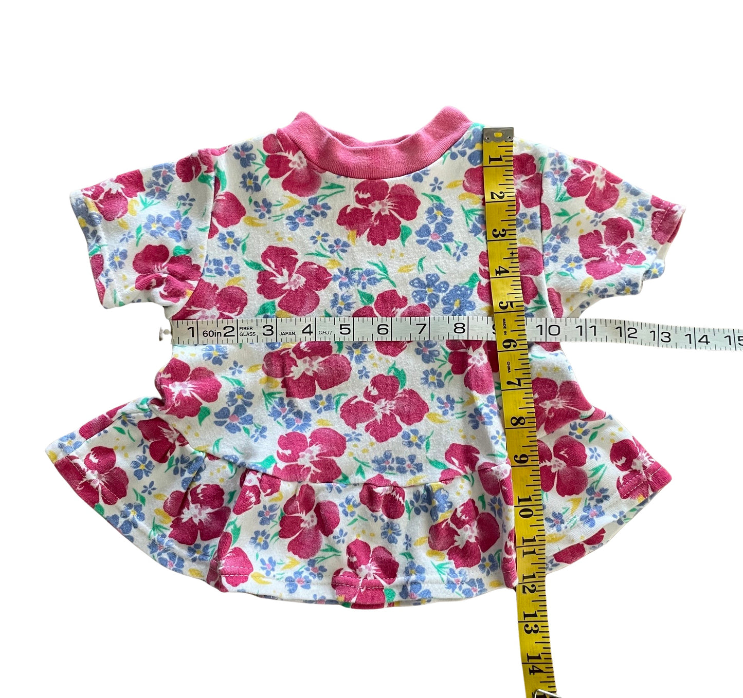 Floral 1990s Toddler Ruffle Tee 24 Mo.