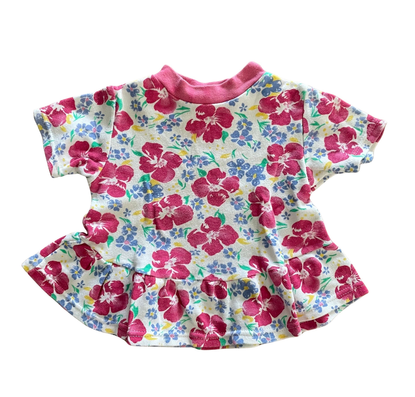 Floral 1990s Toddler Ruffle Tee 24 Mo.