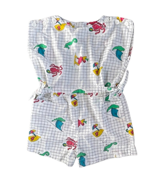 Graphic Print Girls Romper Circa 1985