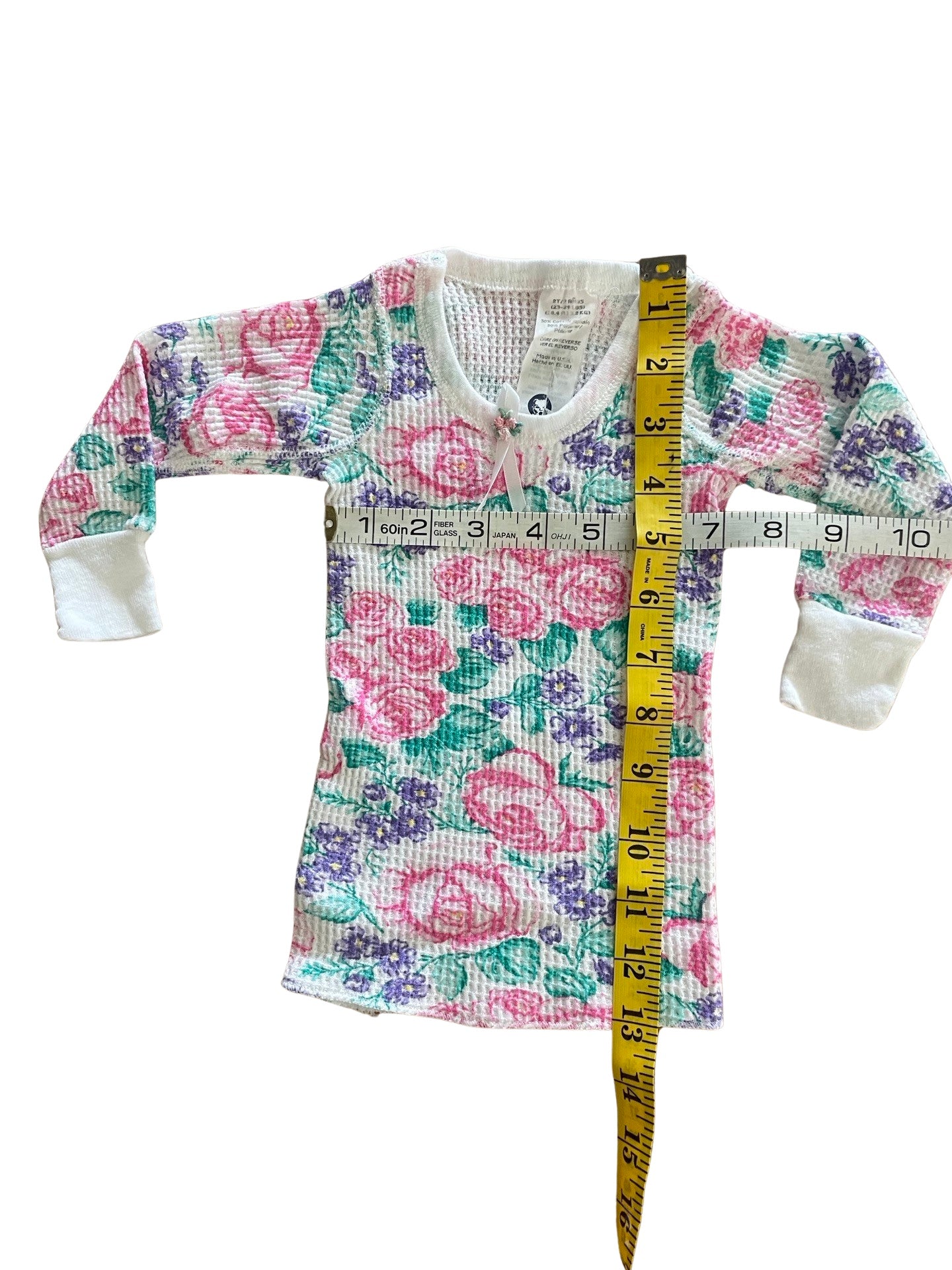 Vintage Gerber Floral Print Thermal Toddler Tee